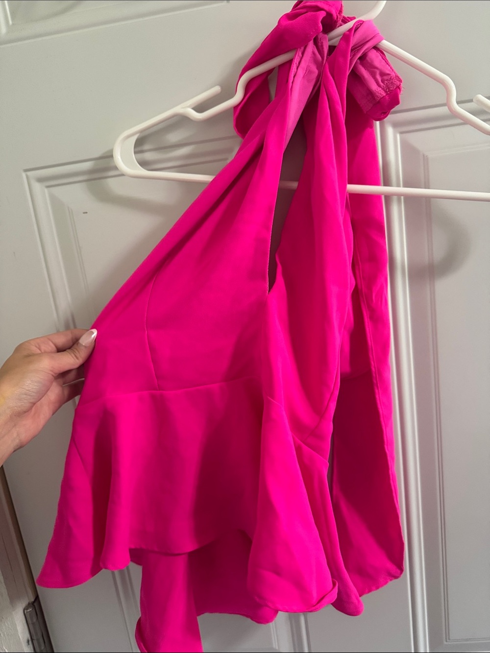 Women's Fuchsia Halter Tank Top